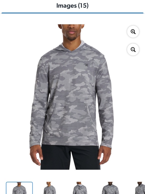 Hurley Other - Hurley Men’s Gray Camo Hooded Rash Guard new no tags